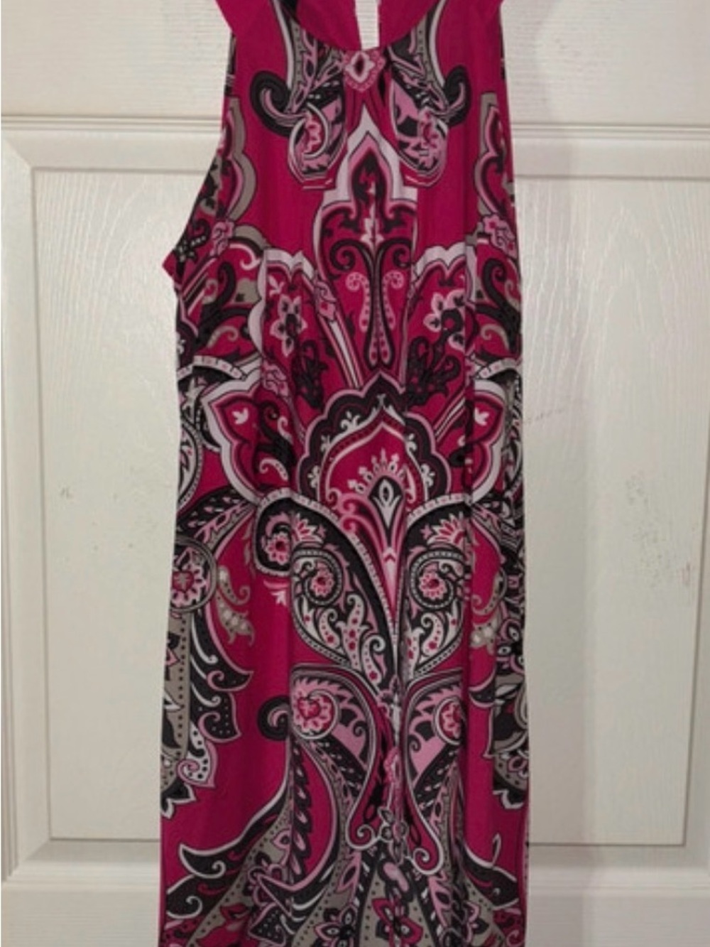 INC International Concepts Bright Pink Paisley Midi Dress